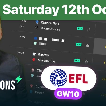 RECAP: Winning Football Predictions & Football Betting Tips (Saturday 12th October)